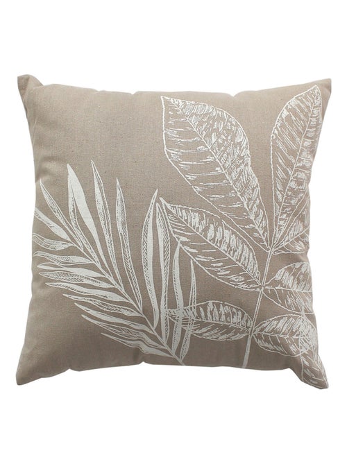 Coussin carré motif nature épuré - Kiabi
