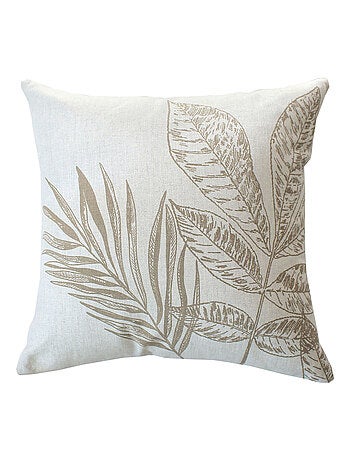 Coussin carré motif nature épuré