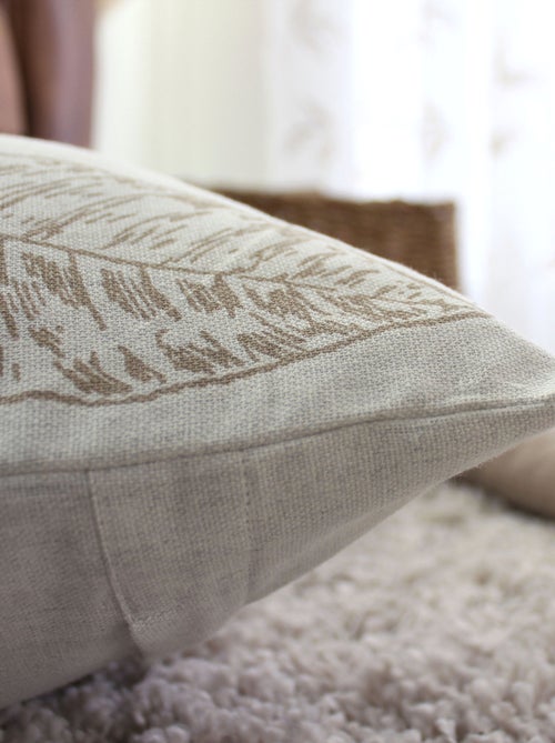 Coussin carré motif nature épuré - Kiabi