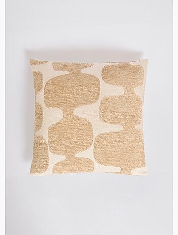 Coussin carré, motif organique velours - Afibel