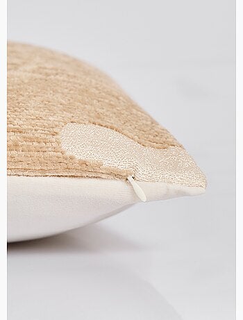 Coussin carré, motif organique velours - Afibel