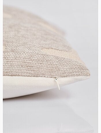 Coussin carré, motif organique velours - Afibel