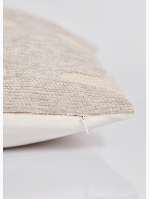Coussin carré, motif organique velours - Afibel - Kiabi
