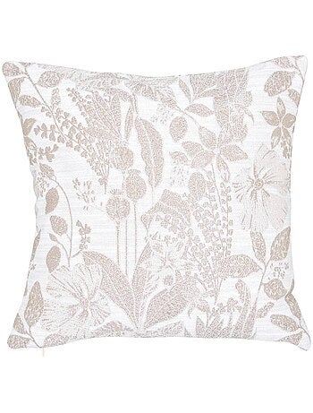 Coussin carré motif végétal samara