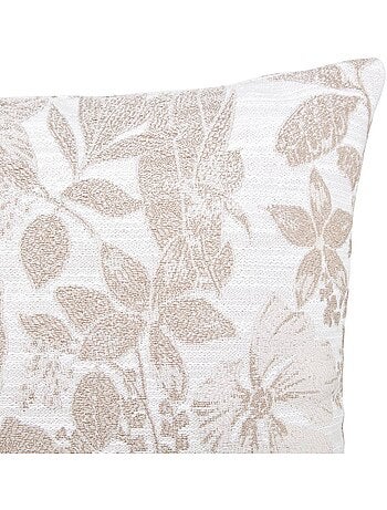 Coussin carré motif végétal samara