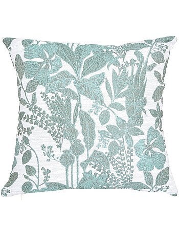 Coussin carré motif végétal samara