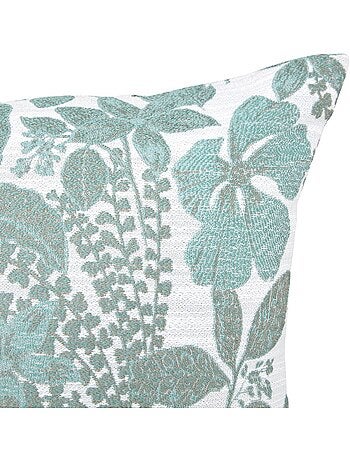 Coussin carré motif végétal samara