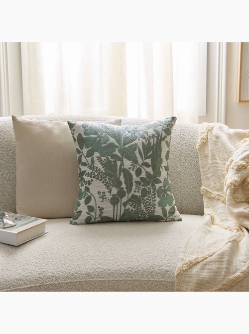 Coussin carré motif végétal samara - Kiabi