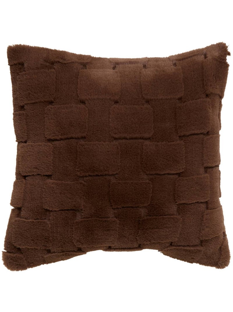 Coussin carré NALIA Marron - Kiabi