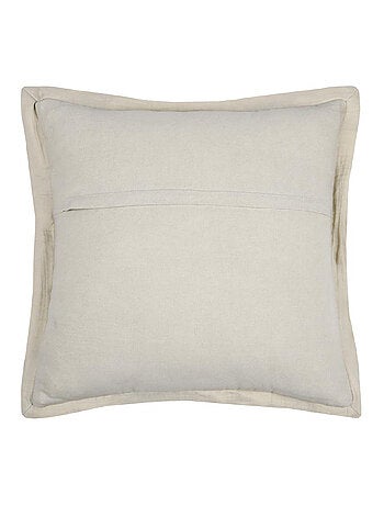 Coussin carré uni en gaze de coton surpiquée