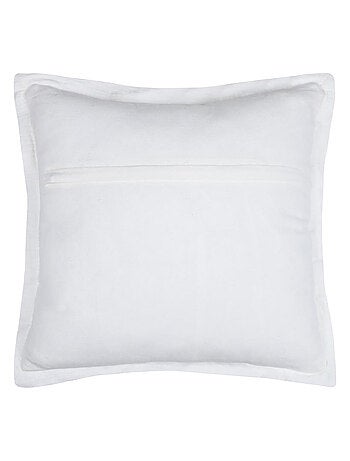 Coussin carré uni en gaze de coton surpiquée
