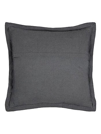 Coussin carré uni en gaze de coton surpiquée