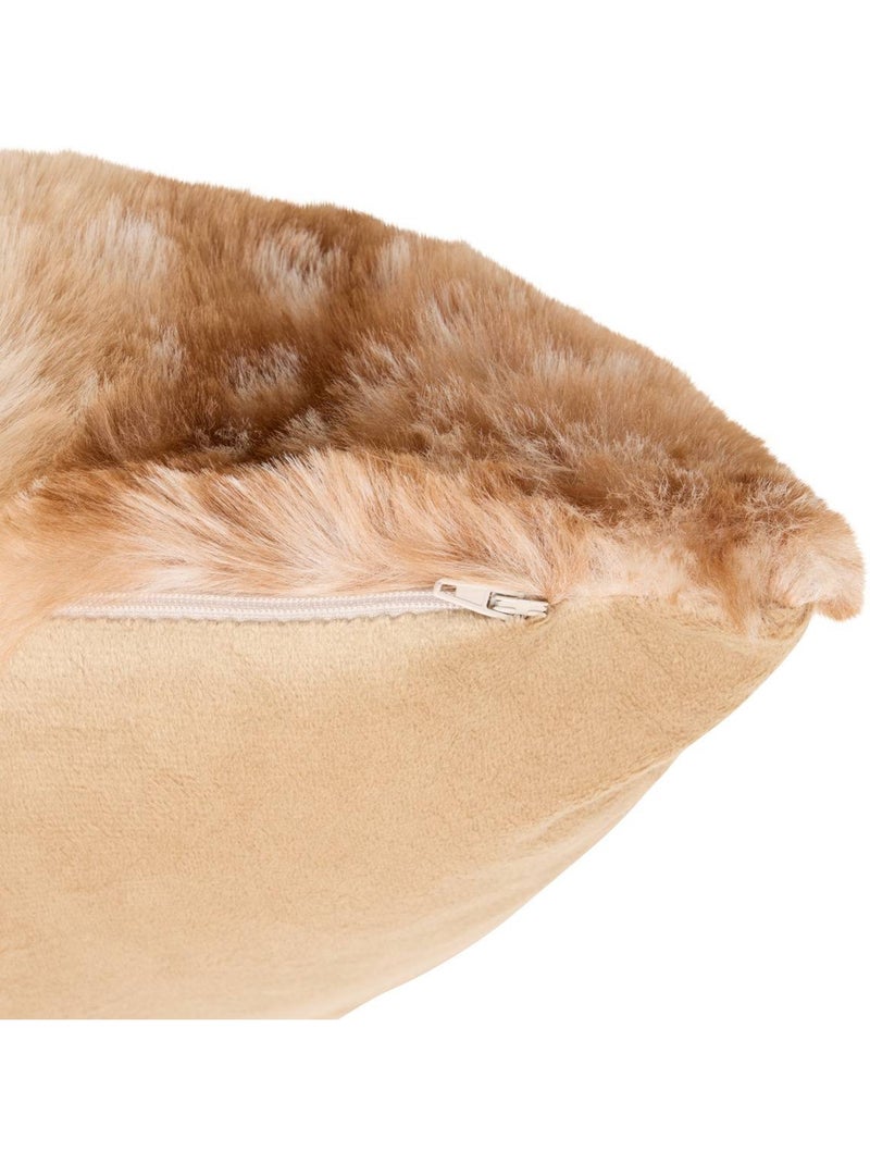 Coussin carré ZEPHY Marron caramel - Kiabi
