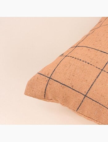 Coussin carte du monde beige et gris 45cm