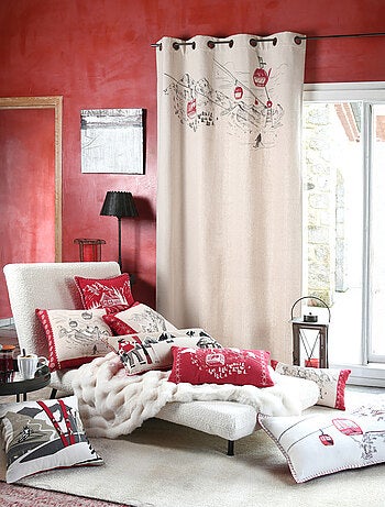 Coussin chalet montagne en coton