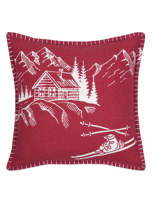 Coussin chalet montagne en coton - Kiabi