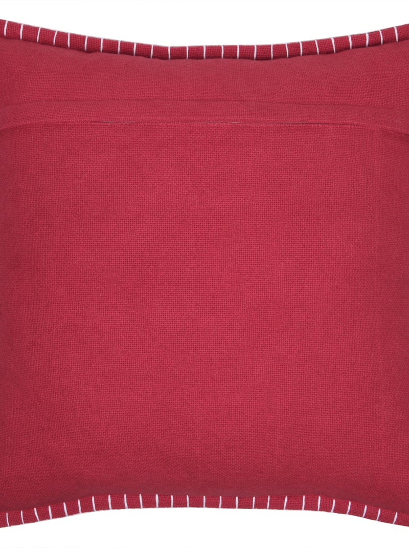 Coussin chalet montagne en coton Rouge - Kiabi