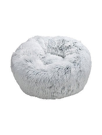 Coussin Chat ou Chien Fluffy Blanc gris