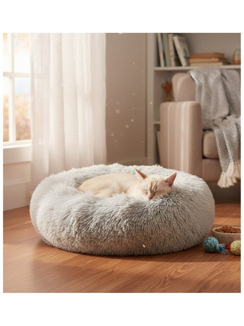 Coussin Chat ou Chien Fluffy Blanc gris - Kiabi