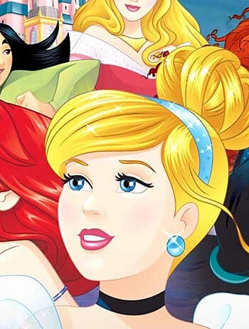 Coussin Château et Princesses 2 faces Disney 40x40 cm