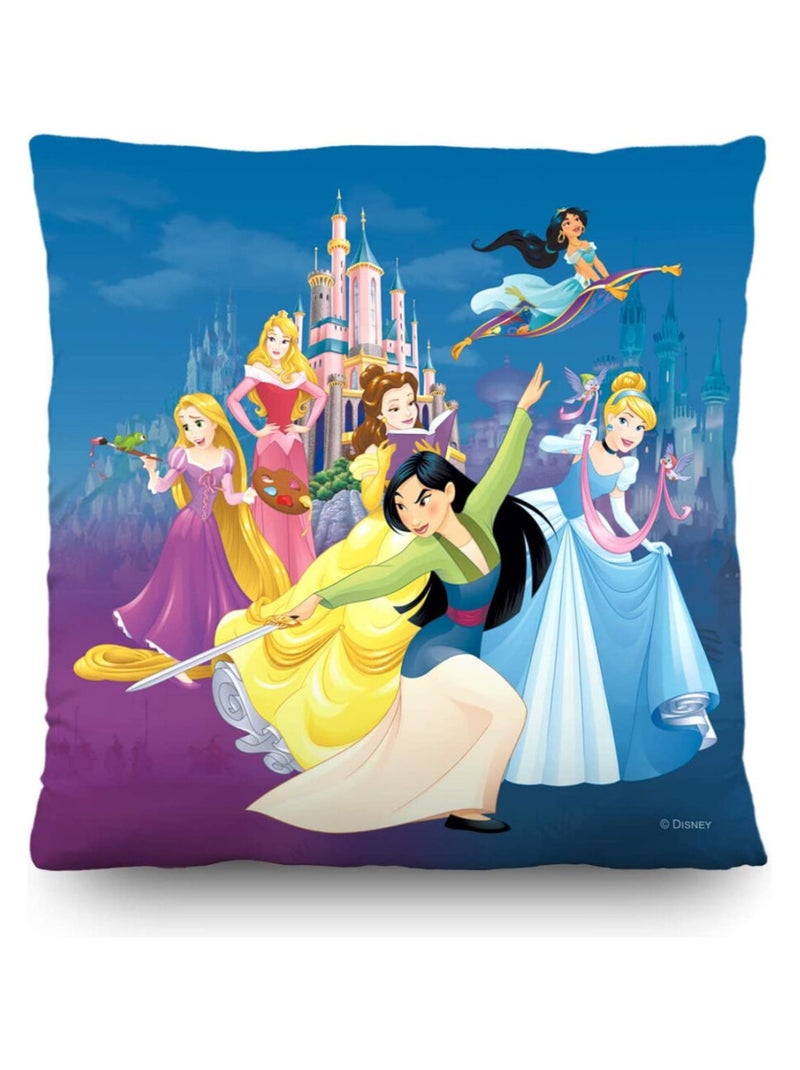 Coussin Château et Princesses 2 faces Disney 40x40 cm Multicolore - Kiabi