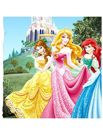 Coussin Château Princesses 2 faces Disney 40x40 cm