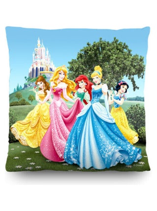 Coussin Château Princesses 2 faces Disney 40x40 cm
