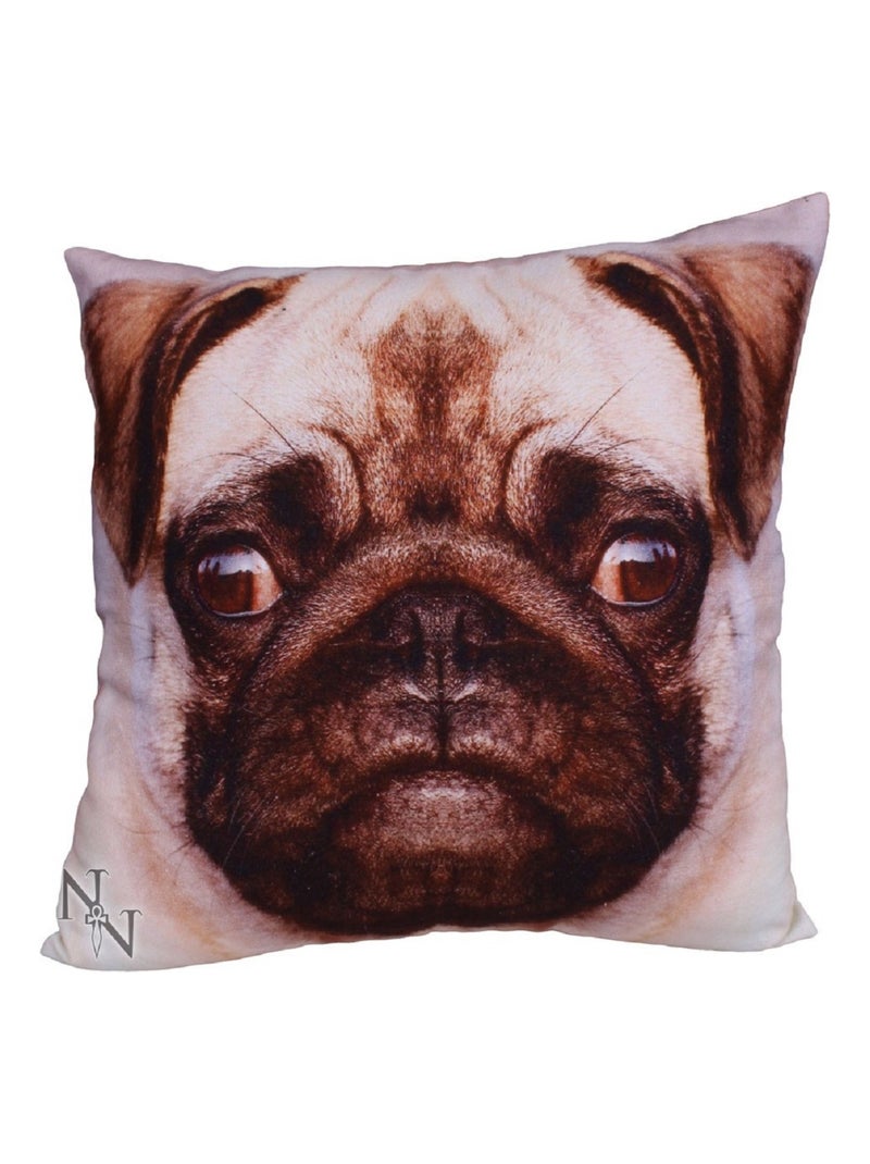 Coussin Chien Carlin 45 cm Beige - Kiabi