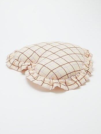 Coussin cœur en gaze de coton (50 x 45 cm)