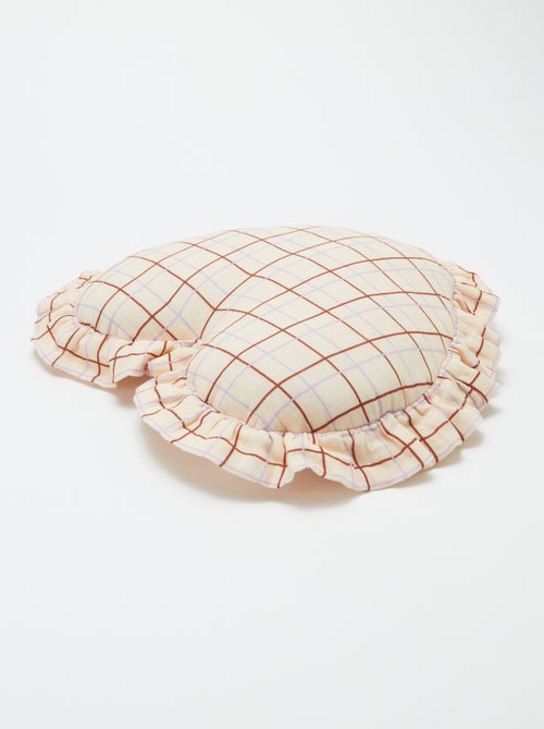 Coussin cœur en gaze de coton (50 x 45 cm) - Kiabi