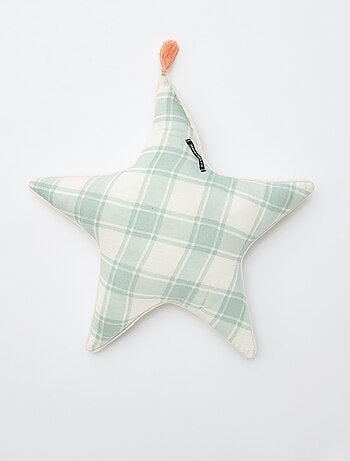 Coussin cœur en gaze de coton (50 x 45 cm)