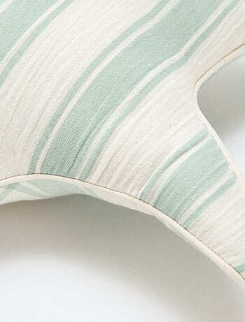 Coussin cœur en gaze de coton (50 x 45 cm)