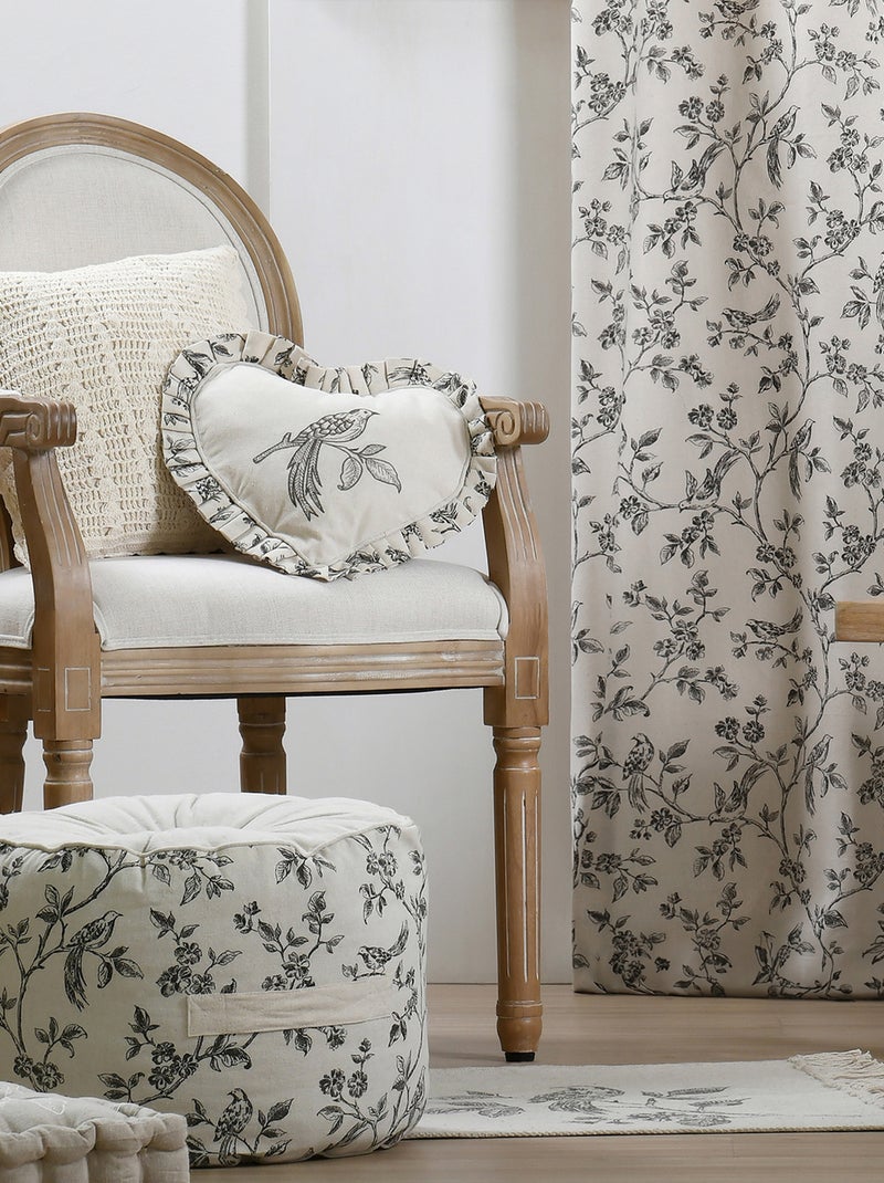 Coussin coeur style campagne chic Ecru - Kiabi