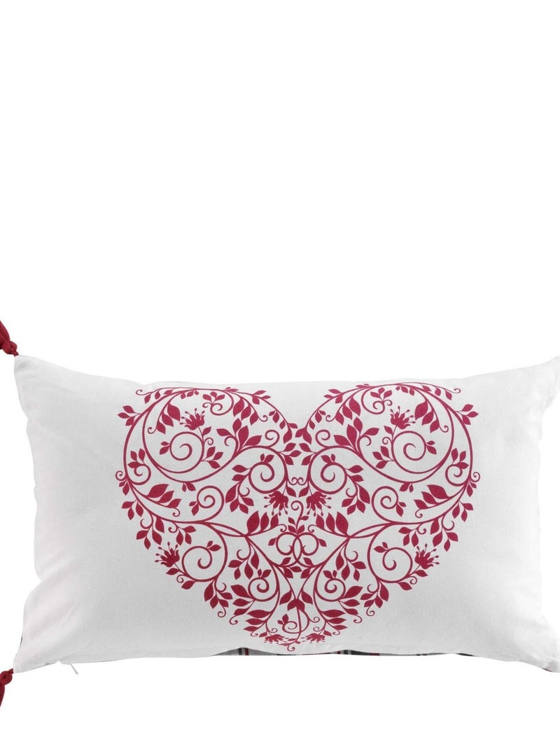 Coussin Collection coeur Hivernale Blanc - Kiabi