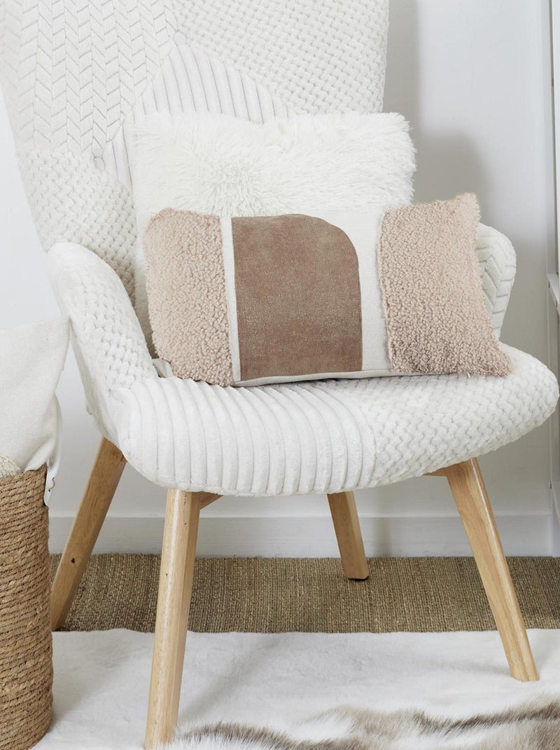 Coussin collection CRUSH Beige clair - Kiabi