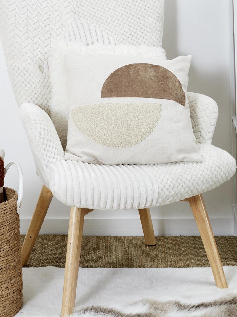 Coussin collection CRUSH Gris taupe - Kiabi