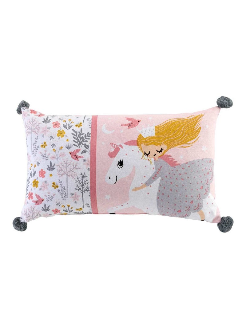 Coussin Collection Fée des bois et Licorne Rose - Kiabi