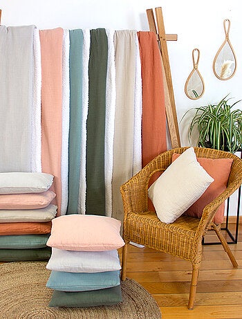 Coussin collection GAZ & SHERPA double gaze de coton et polyester