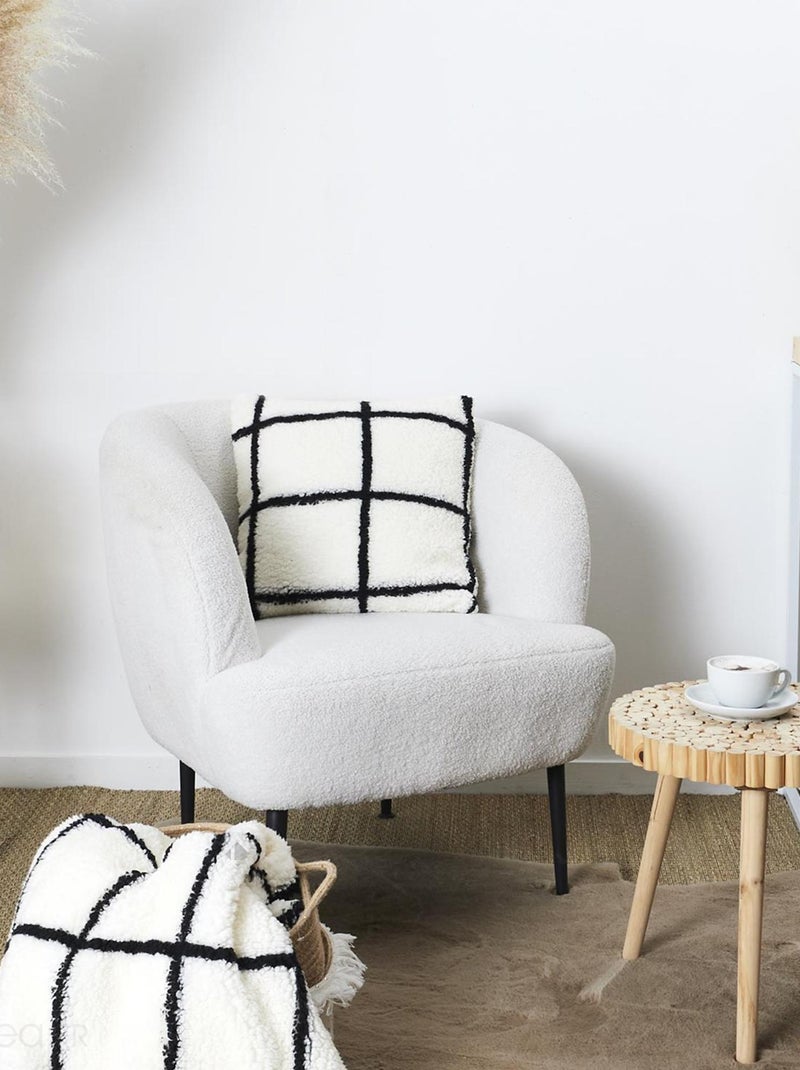 Coussin collection NINON Noir Blanc - Kiabi