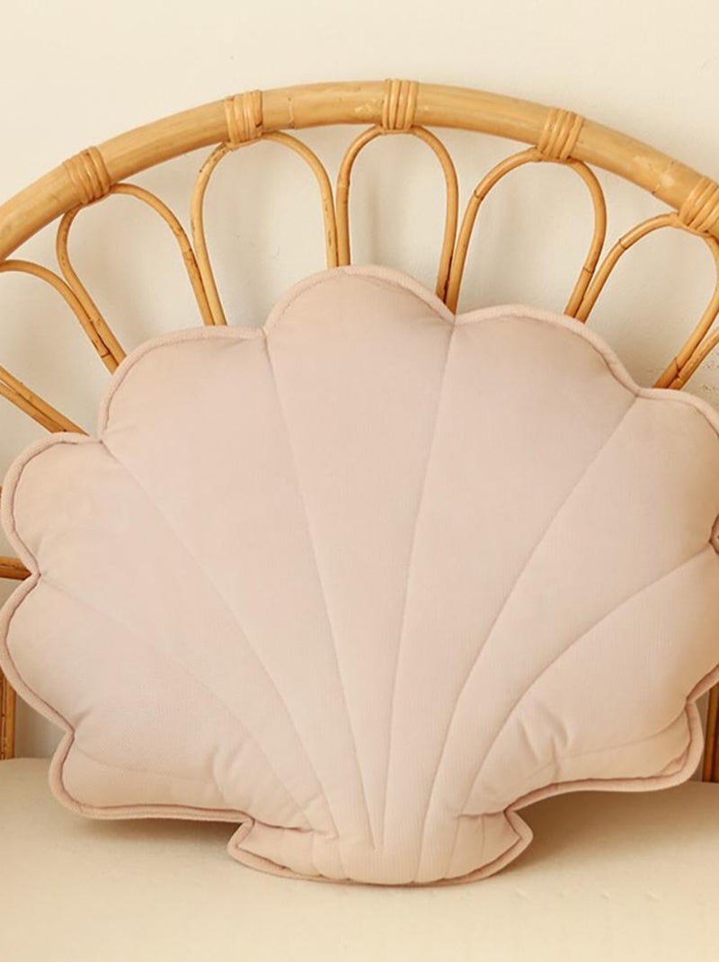Coussin coquillage velours Rose poudré Rose pâle - Kiabi