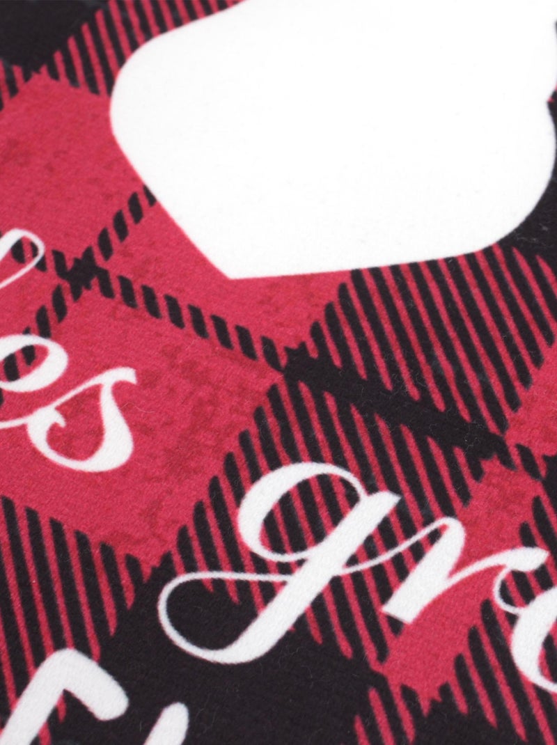 Coussin COSY avec fourrure Rouge - Kiabi