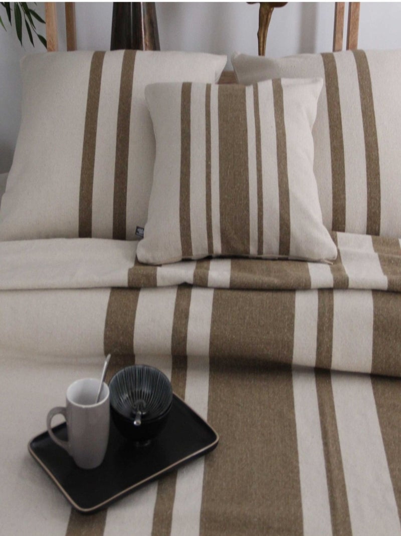 Coussin coton épais style Rustique Vert foncé - Kiabi