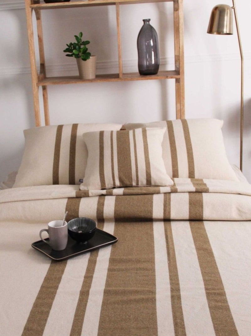 Coussin coton épais style Rustique Vert foncé - Kiabi