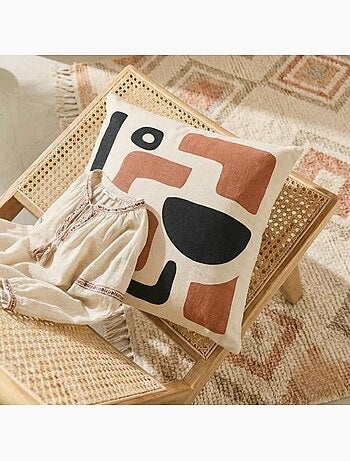 Coussin coton, inspiration art abstrait - AFIBEL