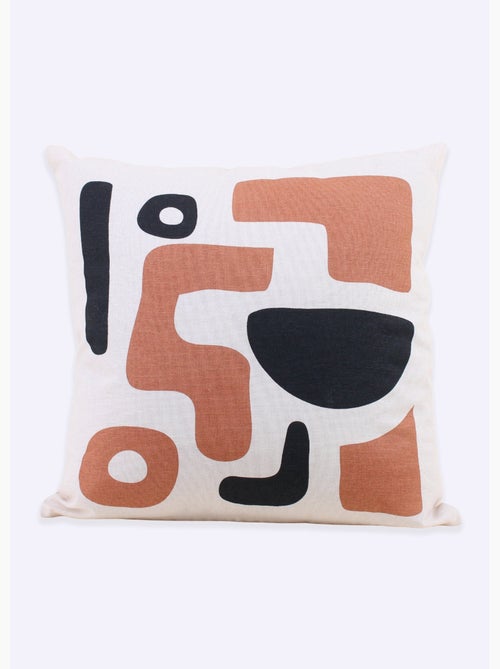 Coussin coton, inspiration art abstrait - AFIBEL - Kiabi