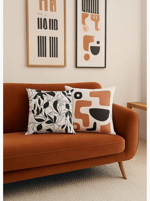 Coussin coton, inspiration art abstrait - AFIBEL - Kiabi