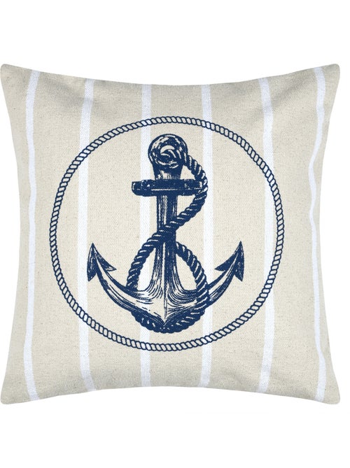 Coussin coton motif ancre - Kiabi Coussin coton motif ancre - Kiabi