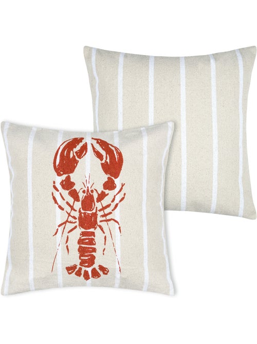 Coussin coton motif homard - Kiabi