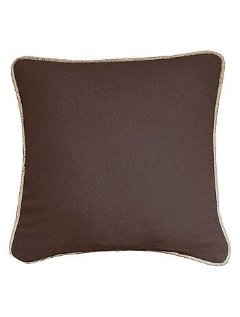 Coussin coton recyclé piping jute 'Deko&co'