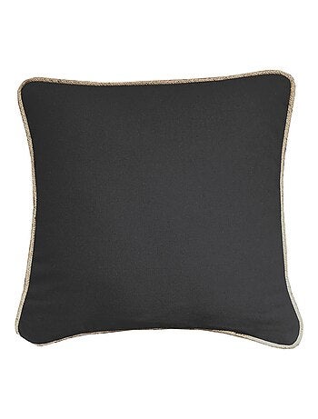 Coussin coton recyclé piping jute 'Deko&co'